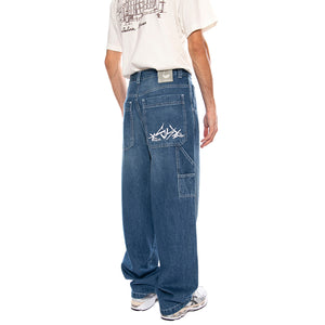Baggy T. Denim Blue Lav Used Chiaro - Pantaloni Denim Jeans Uomo Blu R.BIANCO-L-DNMB-660 . BLUESKIN 