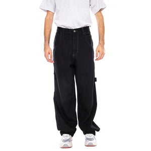Pant Baggy T. Denim Doppio Black Var Nero - Pantaloni Denim Jeans Uomo Neri RED-L-2BLK-00N . BLUESKIN 