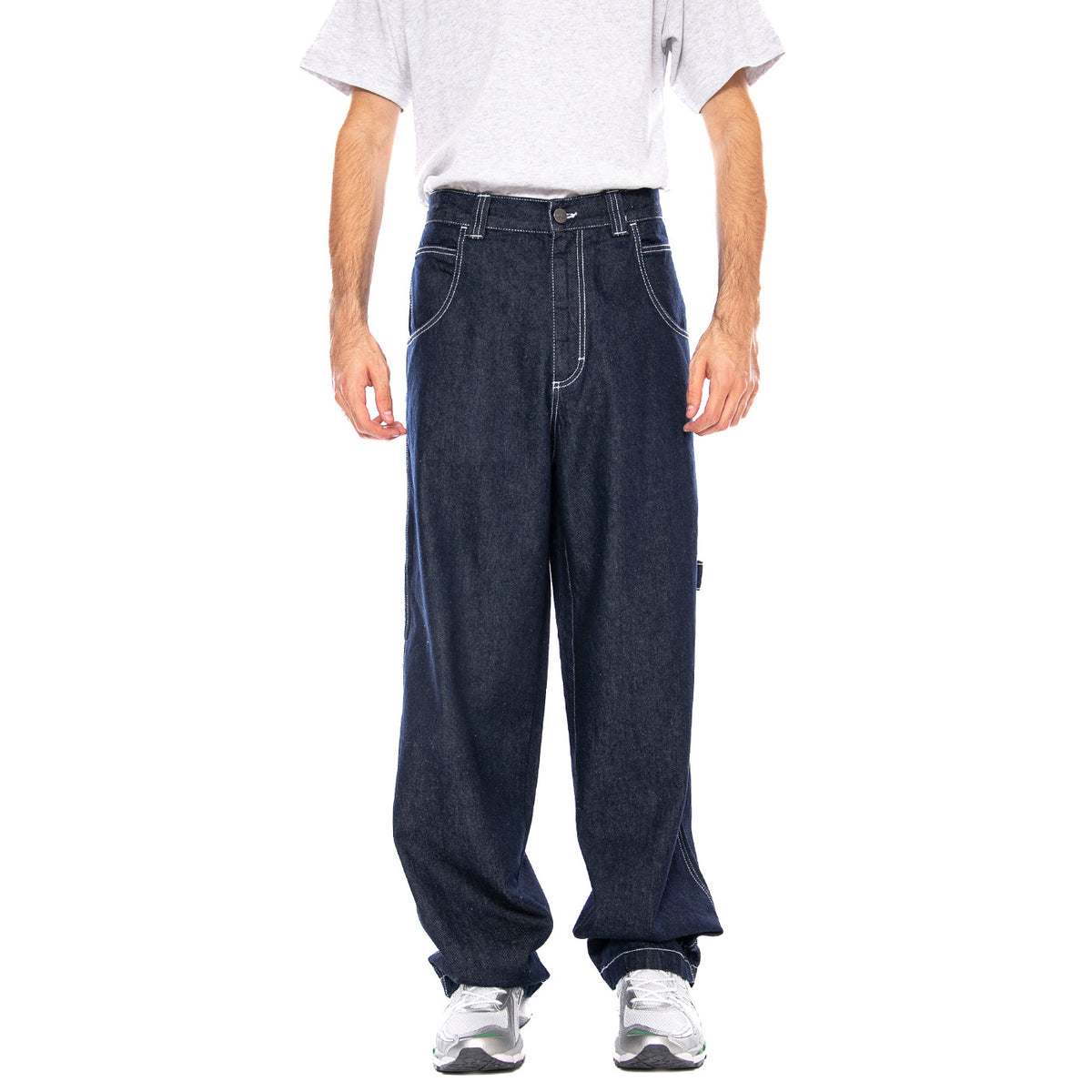 Pantolone Lungo T. Denim Blu Lav Ammorbidito - Pantaloni Denim Jeans Uomo Blu R.GIALLO-L-DNMB-001 . BLUESKIN 
