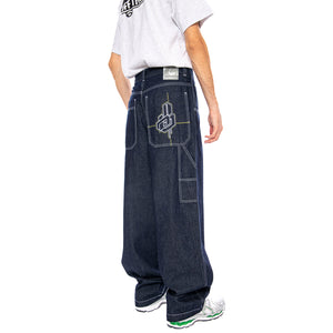 Pantolone Lungo T. Denim Blu Lav Ammorbidito - Pantaloni Denim Jeans Uomo Blu R.GIALLO-L-DNMB-001 . BLUESKIN 