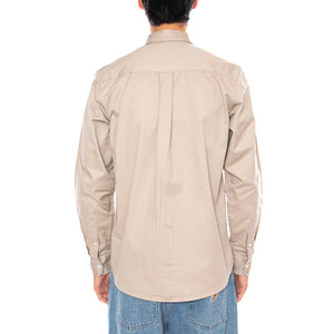 L/S Madison Shirt Fleur De Sel / Wax - Camicia Uomo Beige I023339.2V4XX . CARHARTT WIP 
