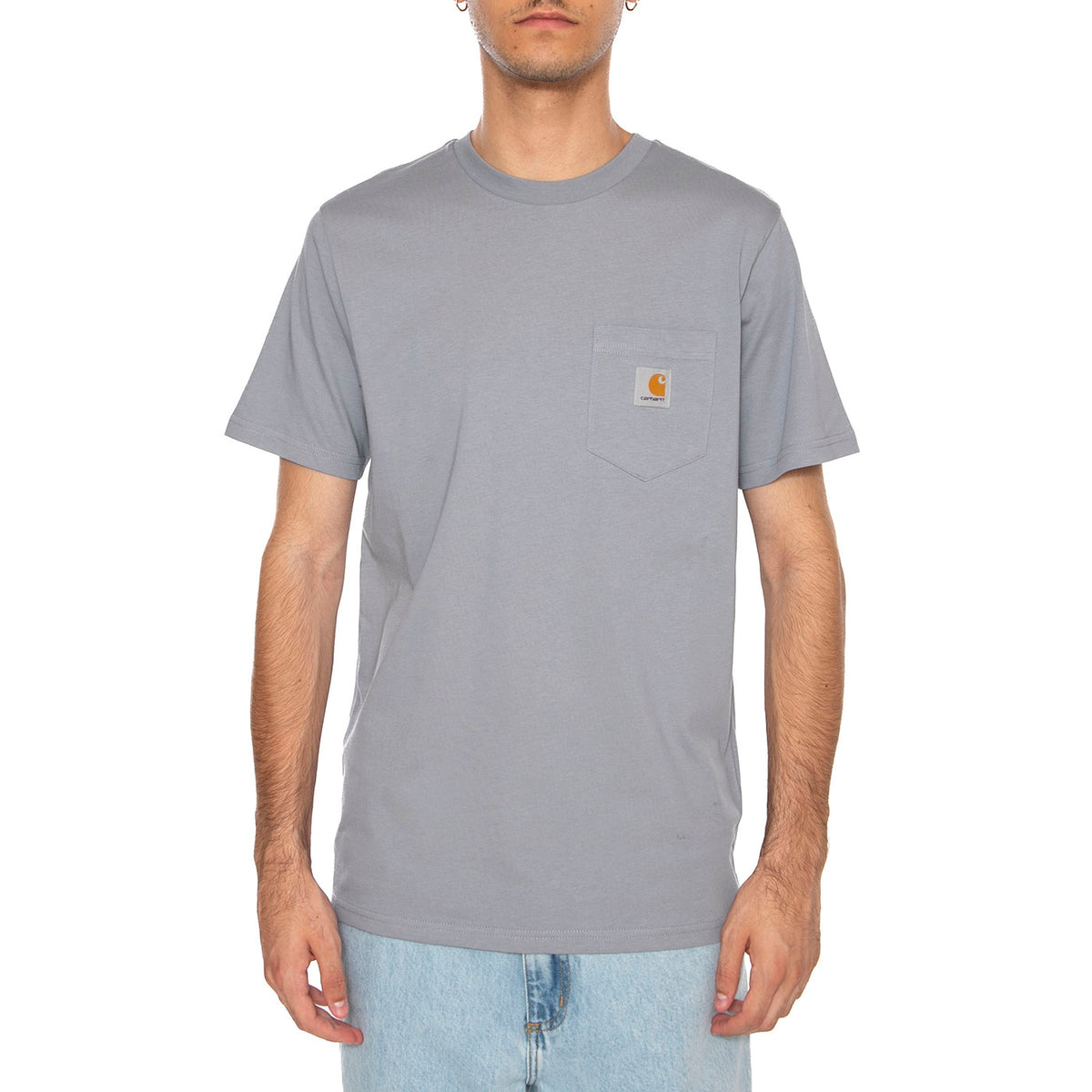 S/S Pocket T-Shirt Mirror - Maglietta Girocollo Uomo Grigia I030434.1NKXX . CARHARTT WIP 