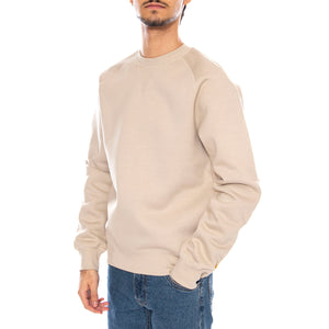 Chase Sweat Fleur De Sel / Gold - Felpa Girocollo Uomo Beige Chase Sweat Fleur De Sel / Gold I033660.38AXX . CARHARTT WIP 