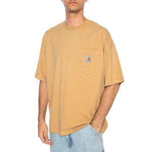 S/S Hudson Pocket T-Shirt Dusty H Brown - Maglietta Girocollo Uomo Marrone I035140.07E5F . CARHARTT WIP 