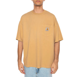S/S Hudson Pocket T-Shirt Dusty H Brown - Maglietta Girocollo Uomo Marrone I035140.07E5F . CARHARTT WIP 