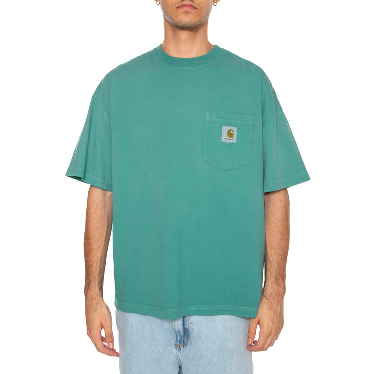 S/S Hudson Pocket T-Shirt Saguaro - Maglietta Girocollo Uomo Verde I035140.2ZU5F . CARHARTT WIP 