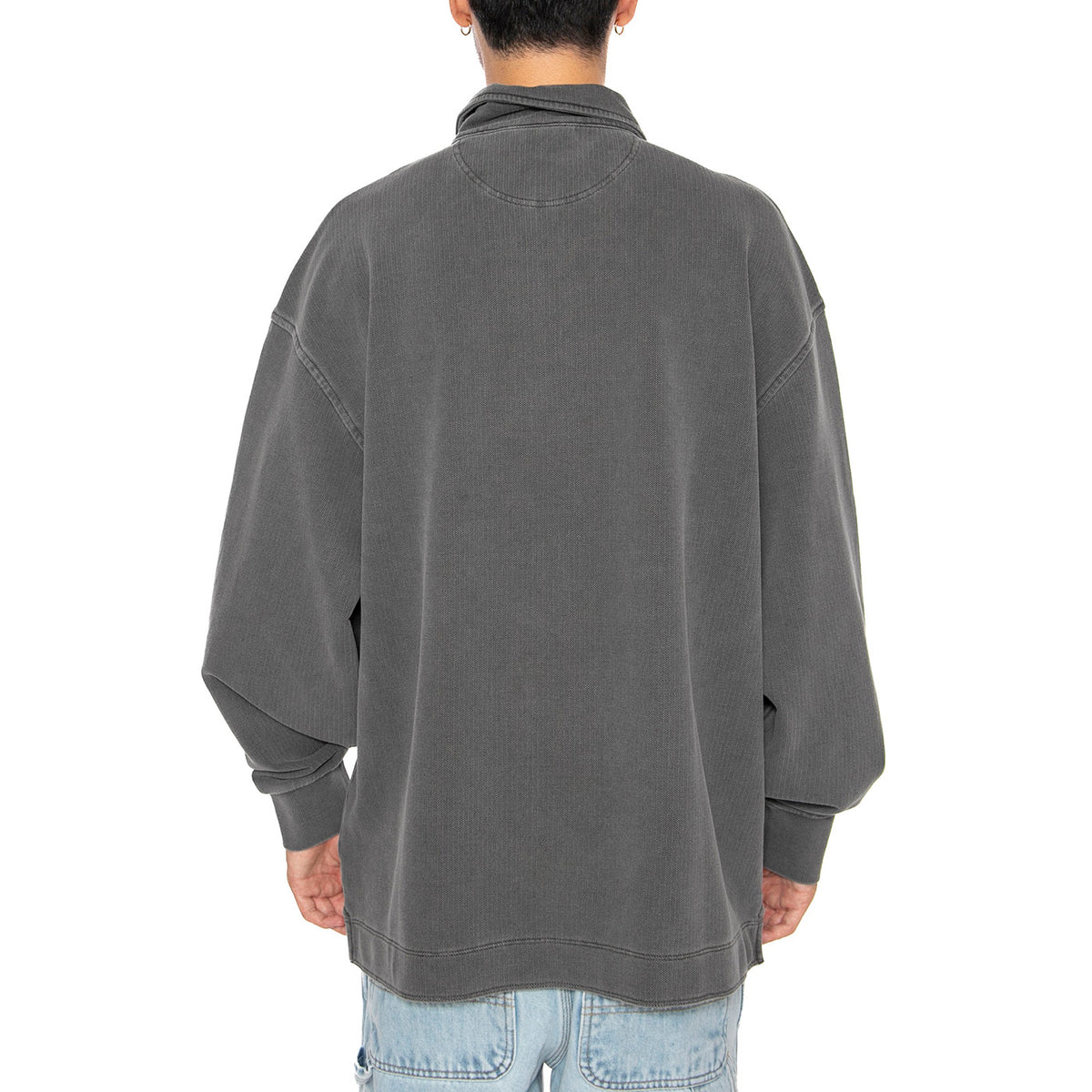Piqué Script Sweat Black / White - Felpa Uomo Grigia I035188.0D2GD . CARHARTT WIP 