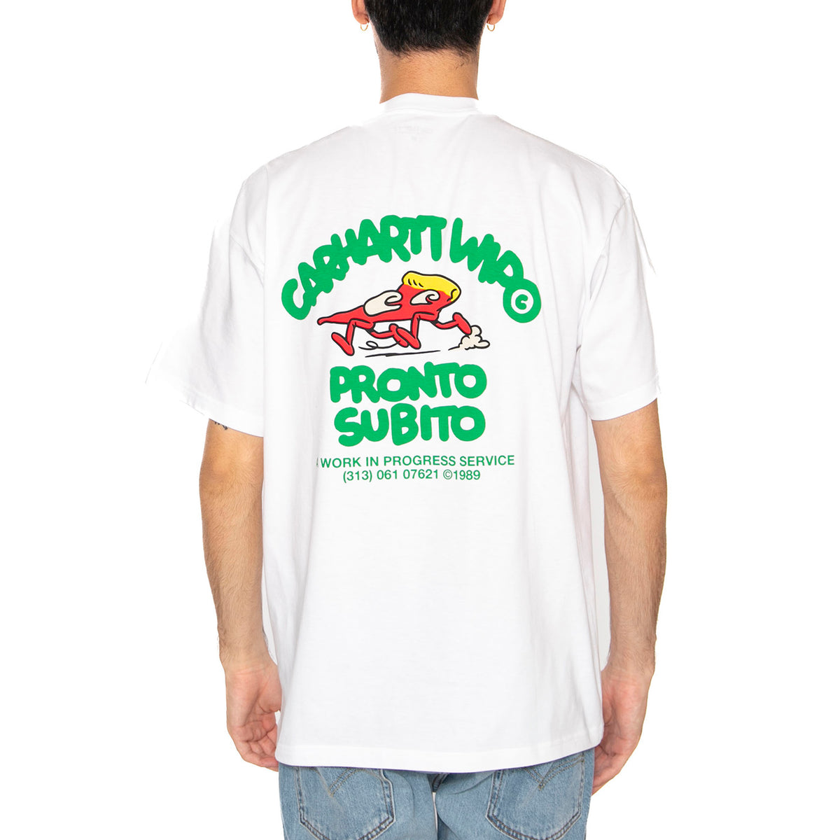 S/S Pronto T-Shirt White - Maglietta Girocollo Uomo Bianca I035195.02XX . CARHARTT WIP 