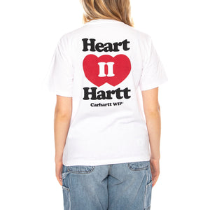 W' S/S Heart II T-Shirt -- Maglietta Donna Bianca Carhartt WIP I035259-4T9 . CARHARTT WIP 
