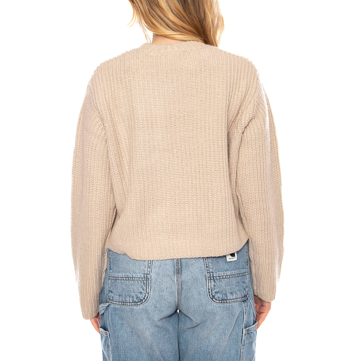 W Mira Sweater - Beige - Maglione Girocollo a Coste Donna I035382_2LP_XX . CARHARTT WIP 