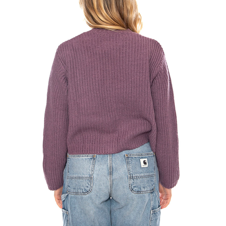 W Mira Sweater - Viola - Maglione Girocollo a Coste Donna I035382_33I_XX . CARHARTT WIP 