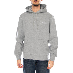 Hooded Script Embroidery Sweat -- Felpa Uomo Cappuccio Grigia I035392.00DXX . CARHARTT WIP 