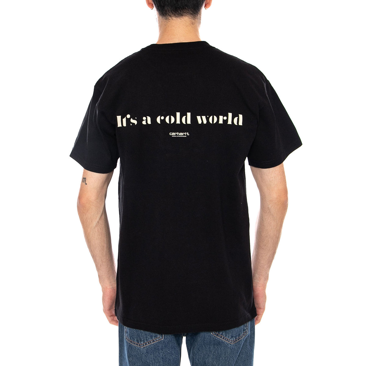 S/S COLD WORLD T-SHIRT BLACK - Maglietta Girocollo Uomo Nera I035431.89XX . CARHARTT WIP 