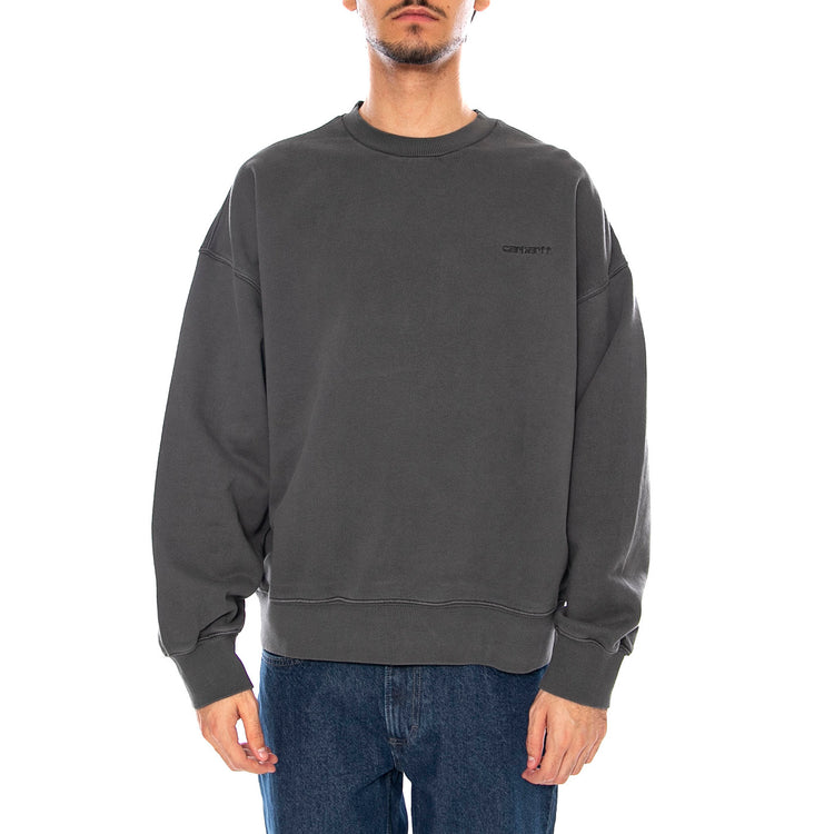 Benton Sweat Graphite - Felpa Girocollo Uomo Grigia I035436.87GD . CARHARTT WIP 