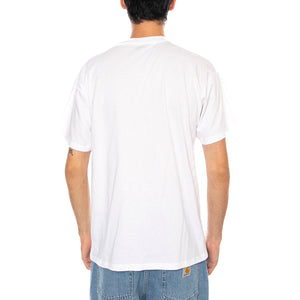 S/S Beaker T-Shirt White - Maglietta Girocollo Uomo Biancac I035456.02XX . CARHARTT WIP 