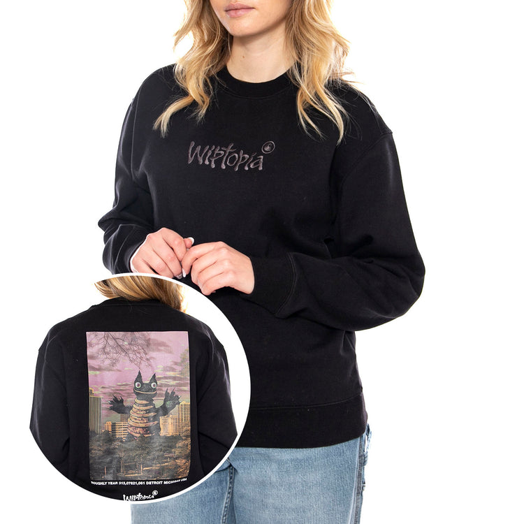 W Wiptopia Script Sweatshirt - Nera - Felpa Donna I035515_3F4_XX . CARHARTT WIP 