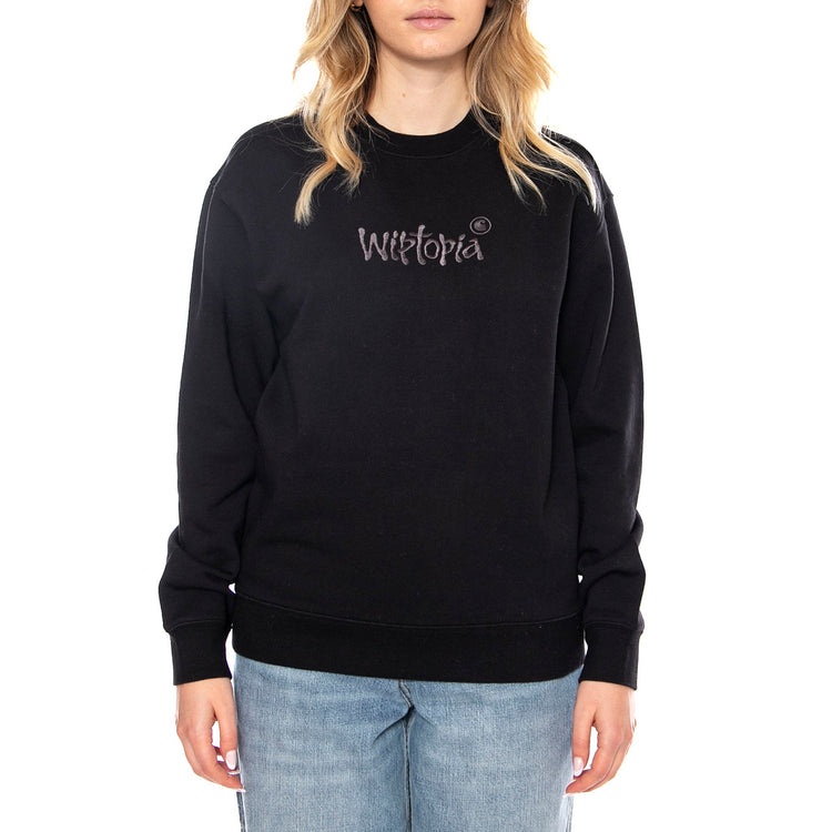 W Wiptopia Script Sweatshirt - Nera - Felpa Donna I035515_3F4_XX . CARHARTT WIP 
