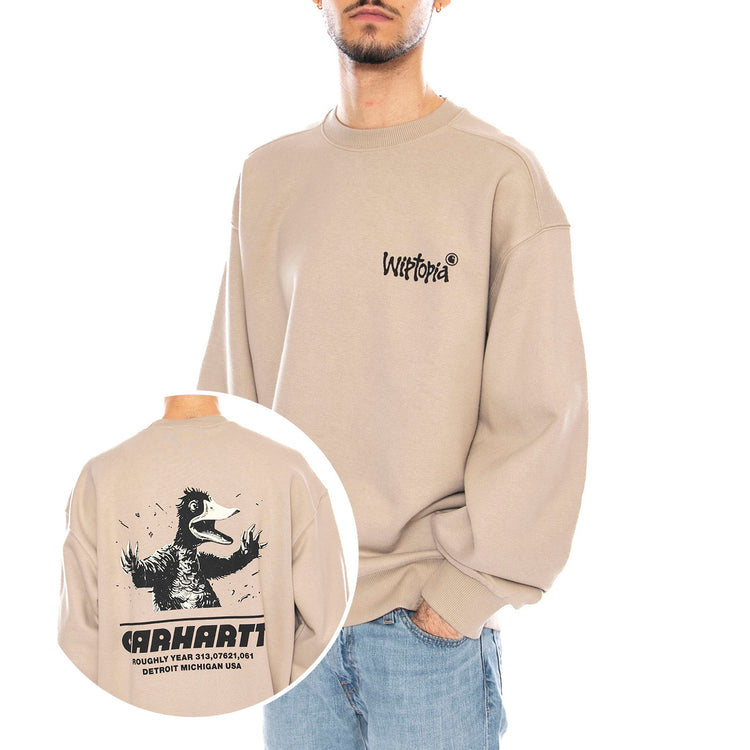 Wiptopia Sweat Wall -- Felpa Uomo Beige I035644.G1XX . CARHARTT WIP 