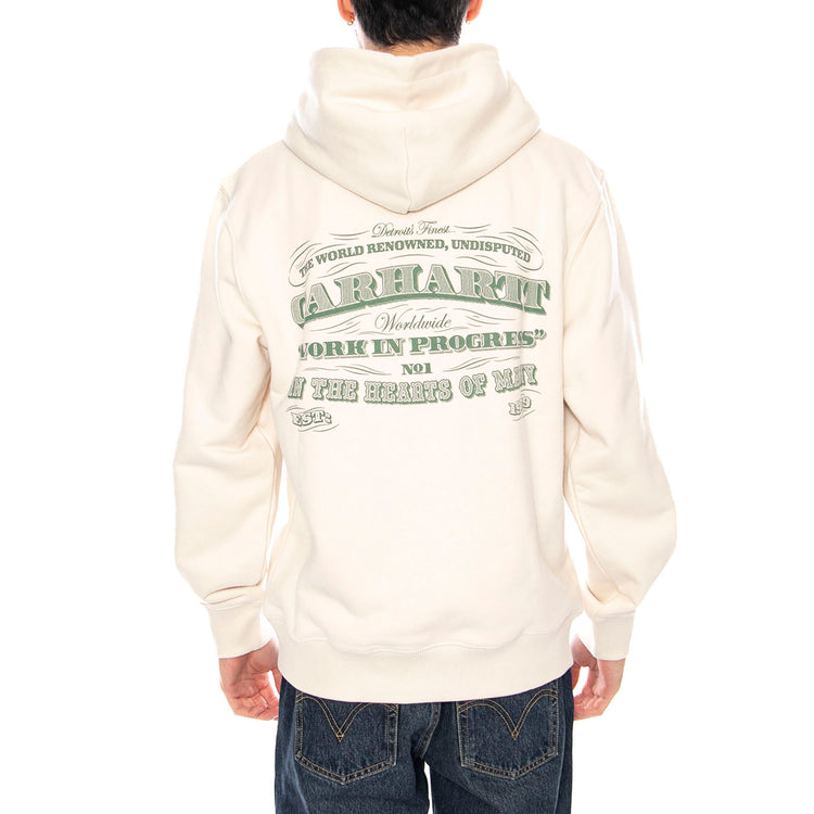 Hooded 3 One 3 Sweat -- Felpa Uomo Cappuccio Ecrù I035645.1NGXX . CARHARTT WIP 