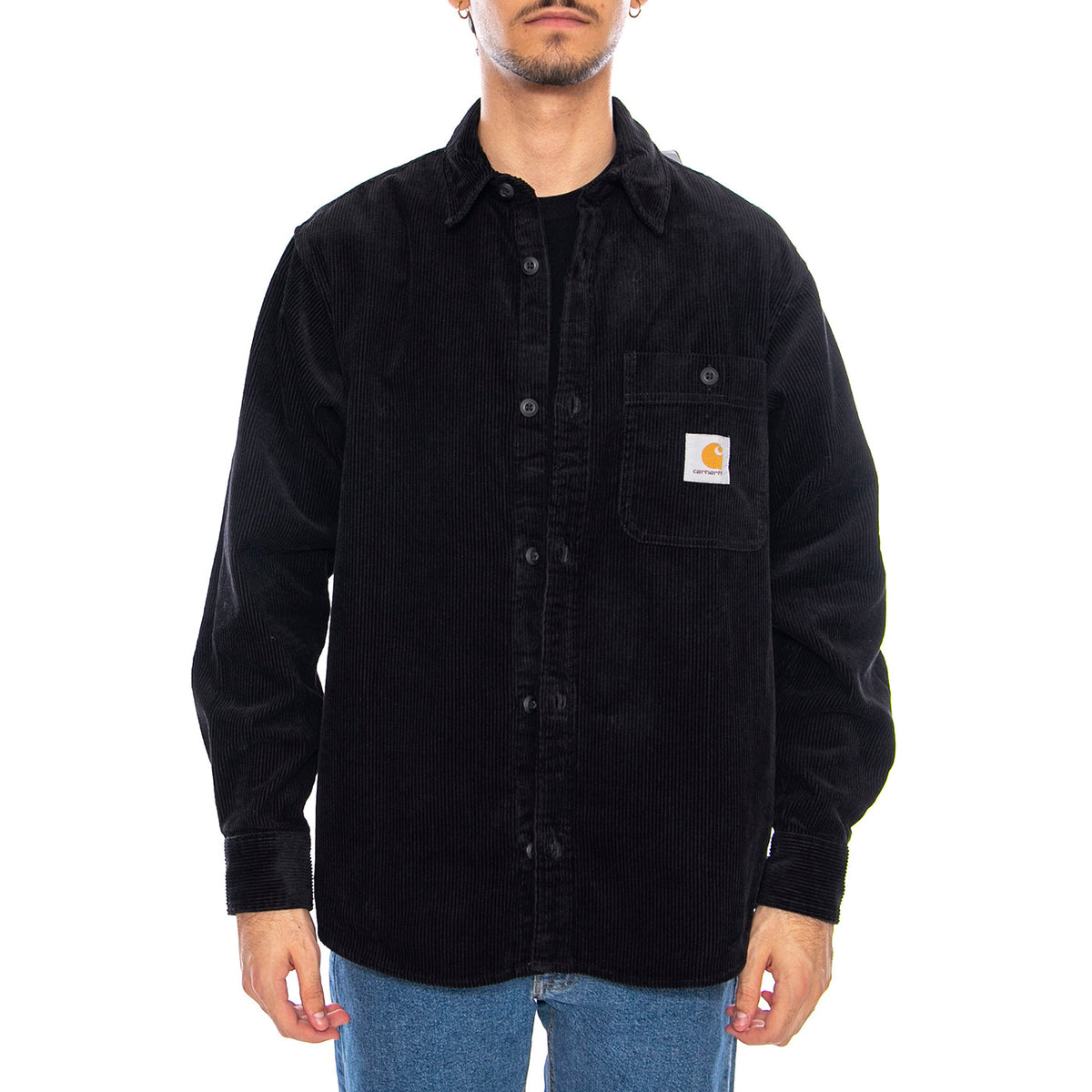 L/S Flint Shirt Black - Camicia Uomo Nera I035837.89XX . CARHARTT WIP 