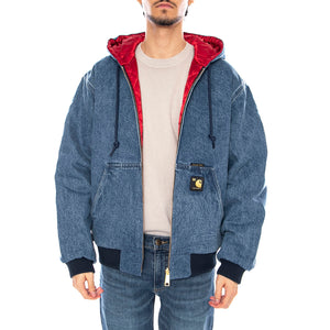 50 Years Anniversary OG Active Jacket Denim Blue / USA Red - Giacca Uomo Blu I035966.3FZ12 . CARHARTT WIP 