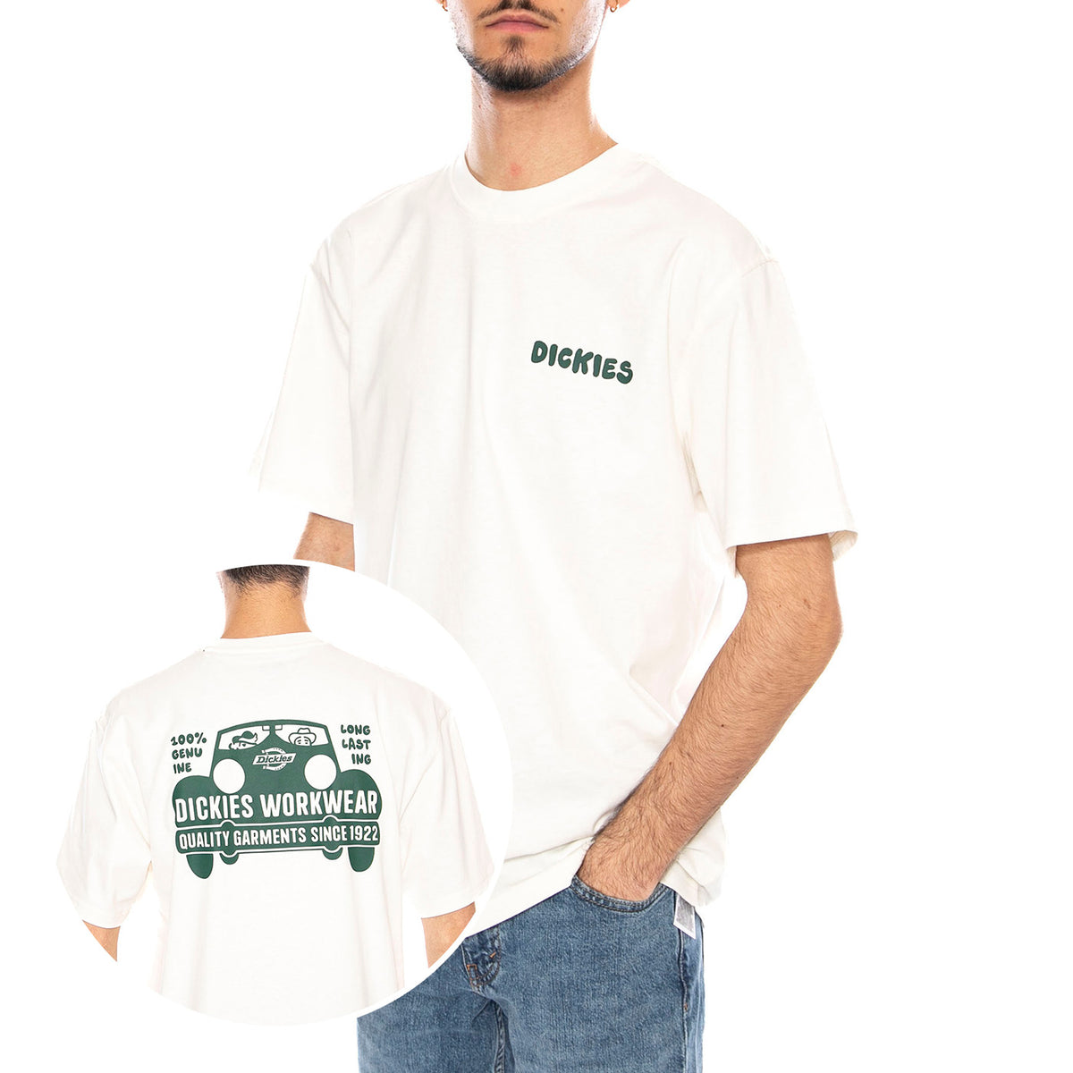 Gordonsville Tee Ss Egret -- Maglietta Girocollo Uomo Bianca DK0A87QUC481 . DICKIES 