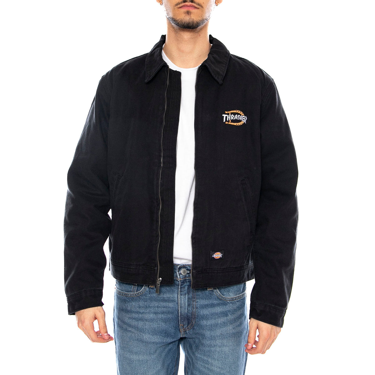 Thrasher x Dickies Jacket -- Giacca Uomo Nera DK0A88CEBLK1 . DICKIES 