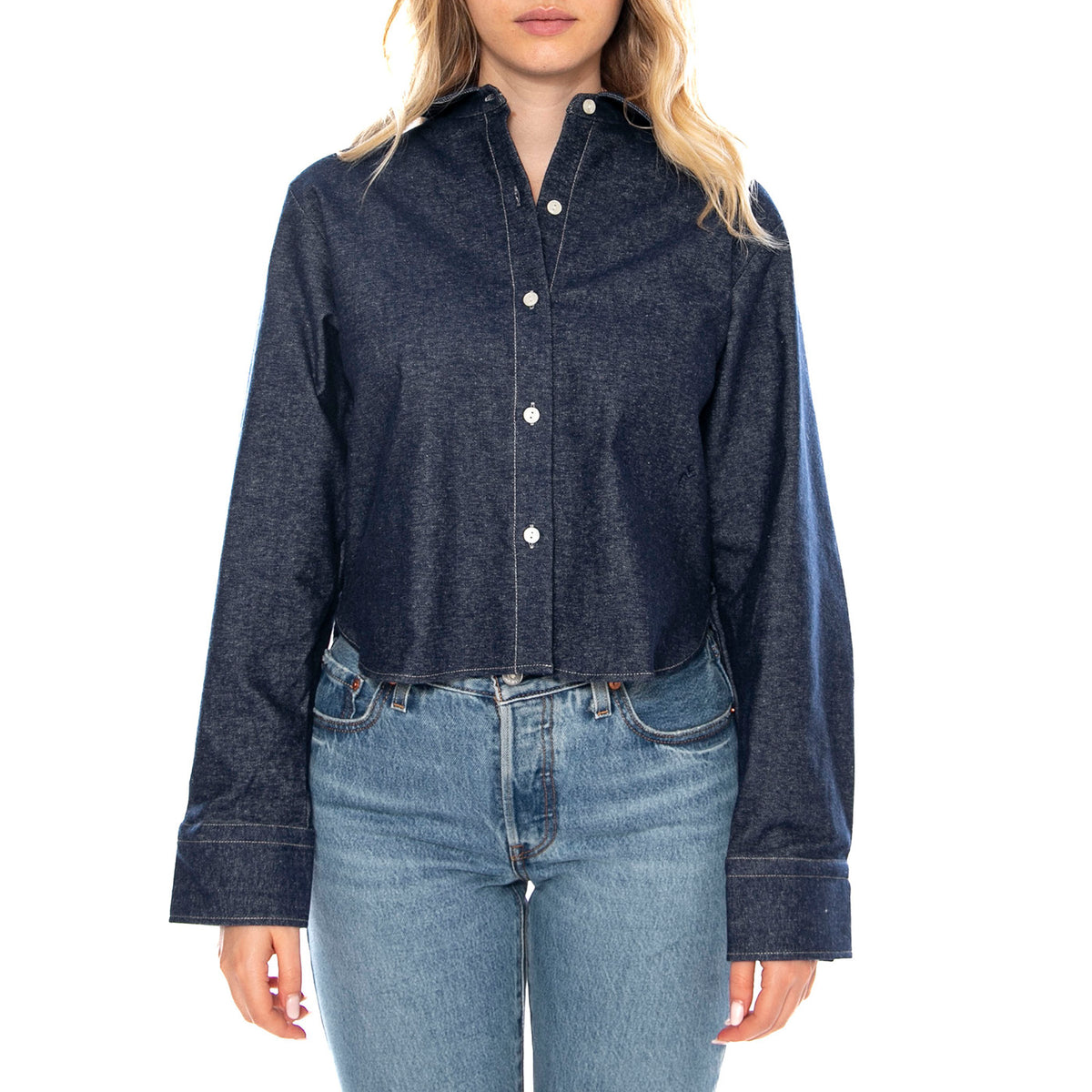 Norie Indigo -- Camicia Donna Blu 331527 910 ELVINE 