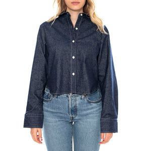 Norie Indigo -- Camicia Donna Blu 331527 910 ELVINE 