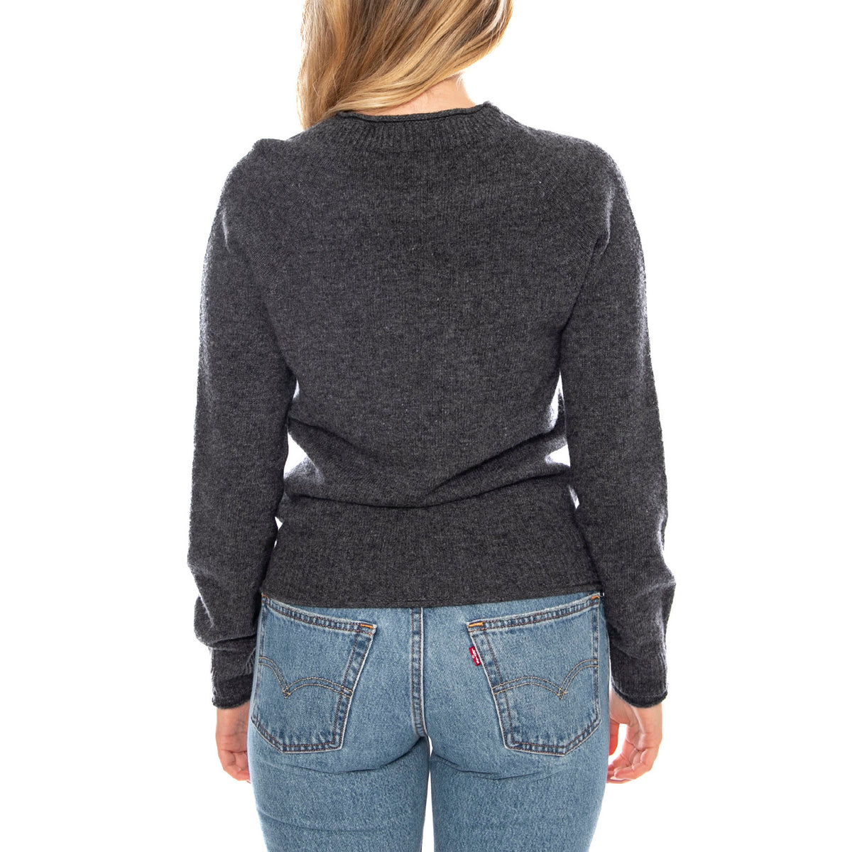 Pullover 050 Lacoste -- Maglione Girocollo Donna Grigio AF4160-050 . LACOSTE 