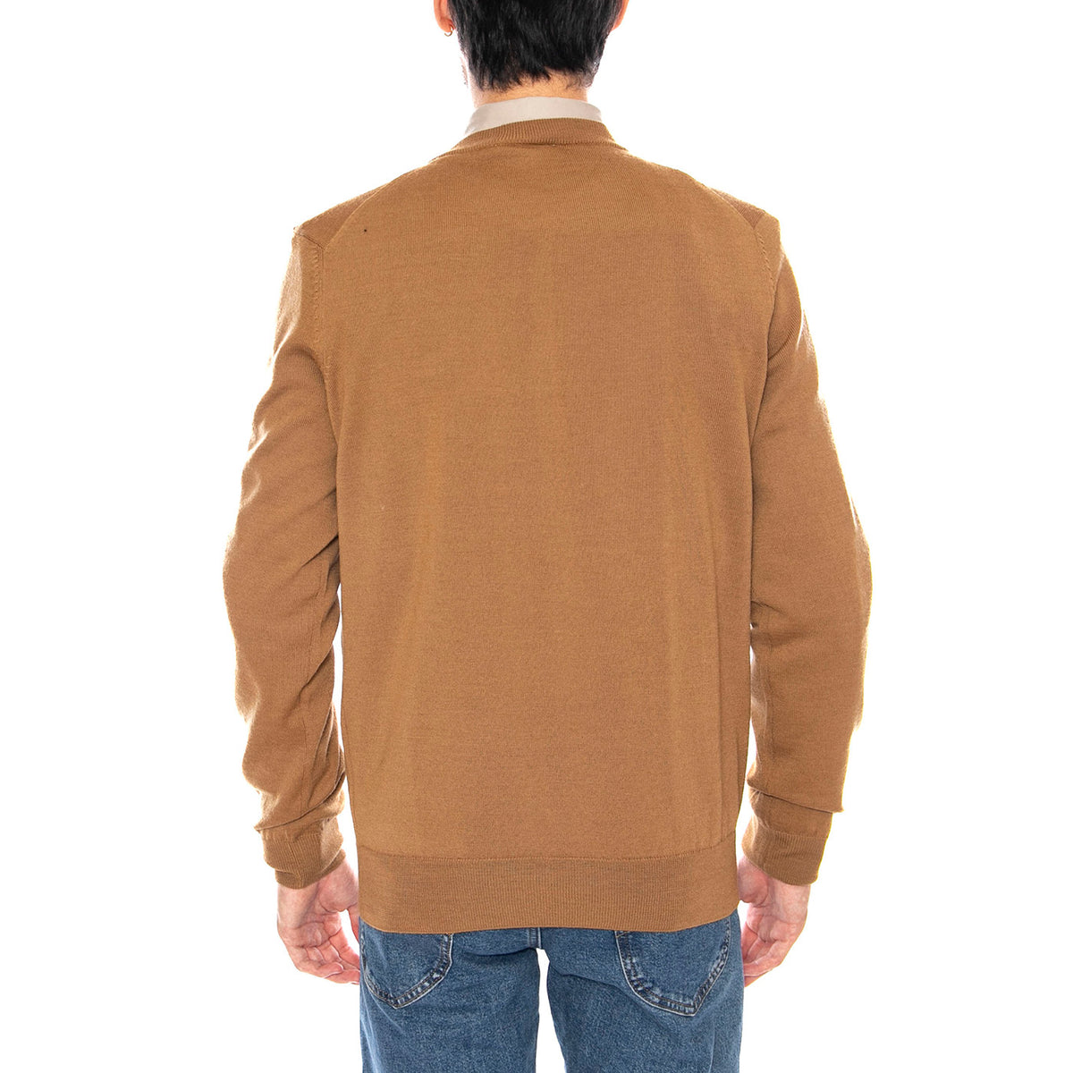 Pullover DPC Brown - Maglione Girocollo Uomo Marrone AH3225-DPC . LACOSTE 