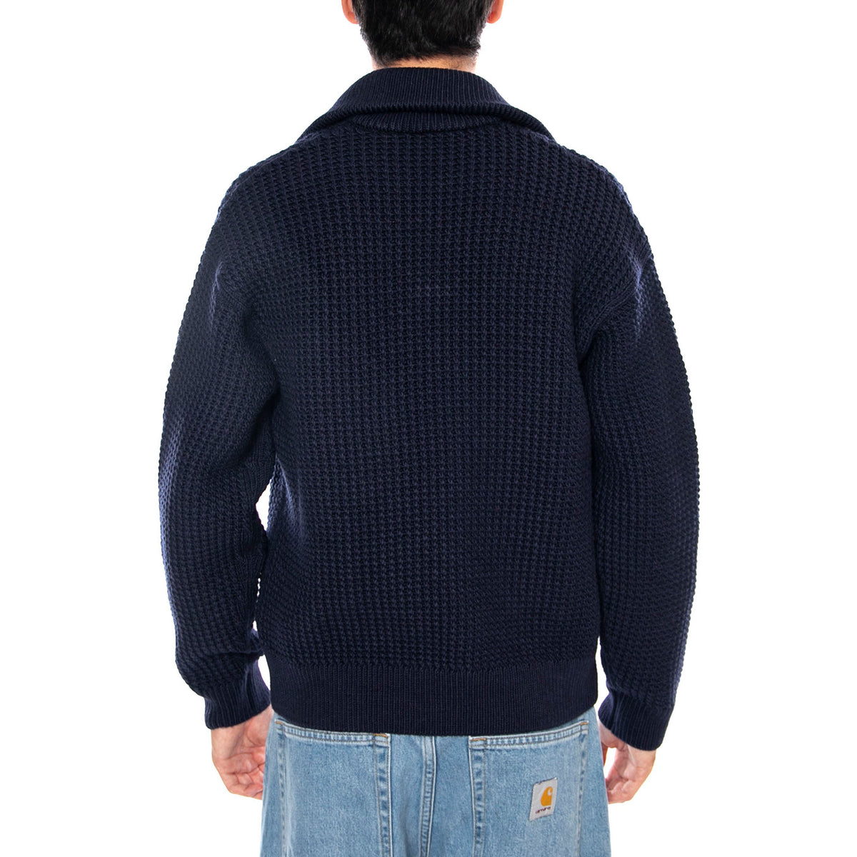 PULLOVER 166 Blue Navy - Maglione Collo Alto Uomo Blu Navy AH5205-166 . LACOSTE 