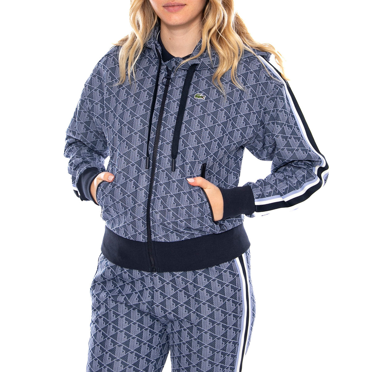 Lacoste Sweatshirt 9I4 -- Felpa Donna Blu SF7606-AIT . LACOSTE 