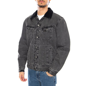 Sherpa Jacket Deep Obsidian - Giacca Denim Jeans Uomo Grigo Antracite 112370427 . LEE 