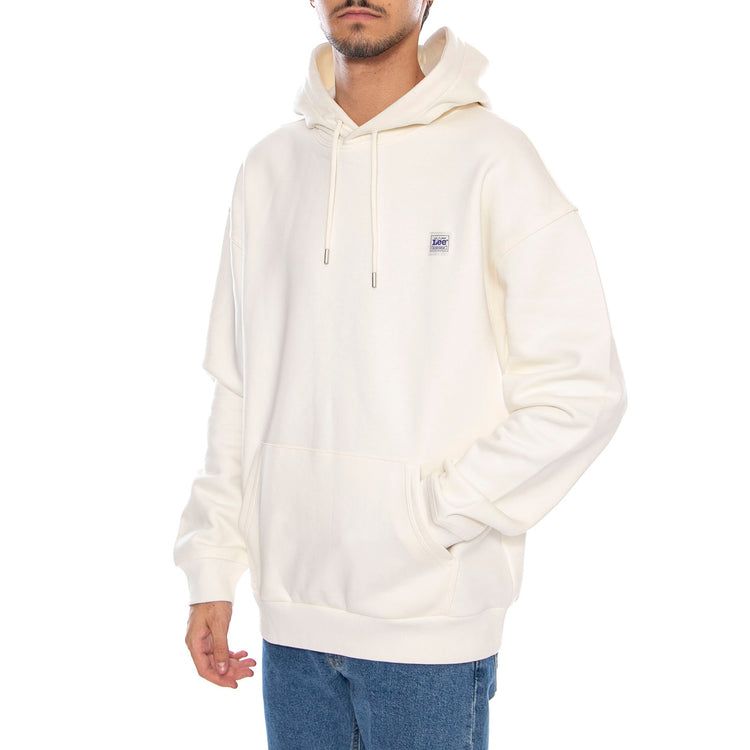 WW Worwear Relaxed Hoodie Ecru - Felpa con Cappuccio Uomo Panna / Ecrù 112372314 . LEE 