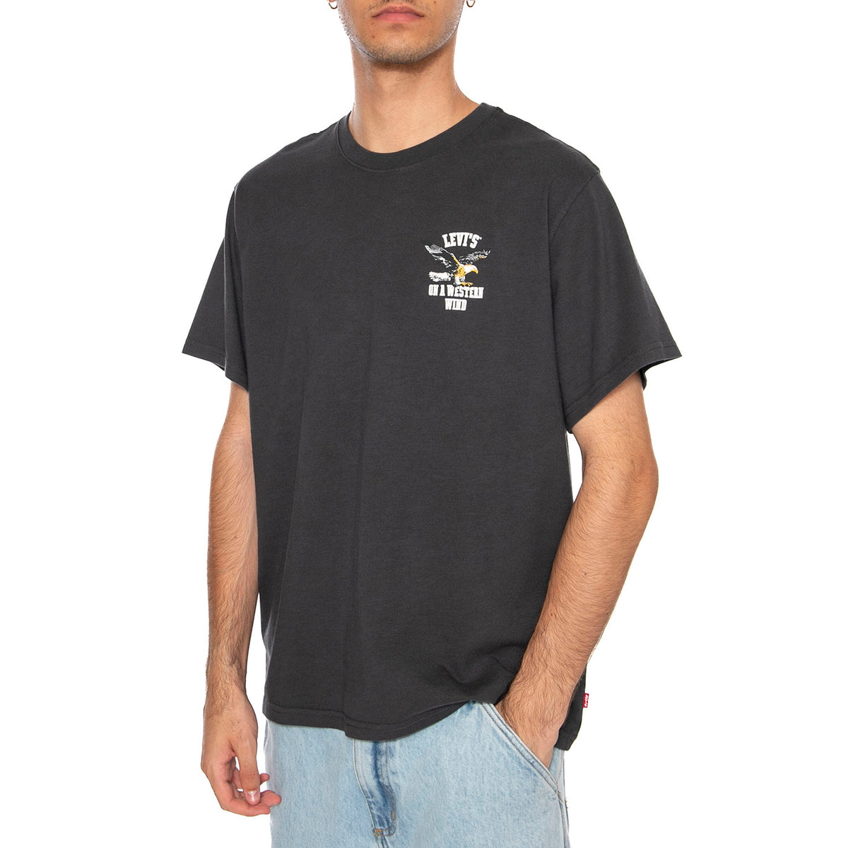 SS Relaxed Fit Tee Western Wind Eagle 1 Black - Maglietta Girocollo Uomo Nera 16143-2050 . LEVIS 