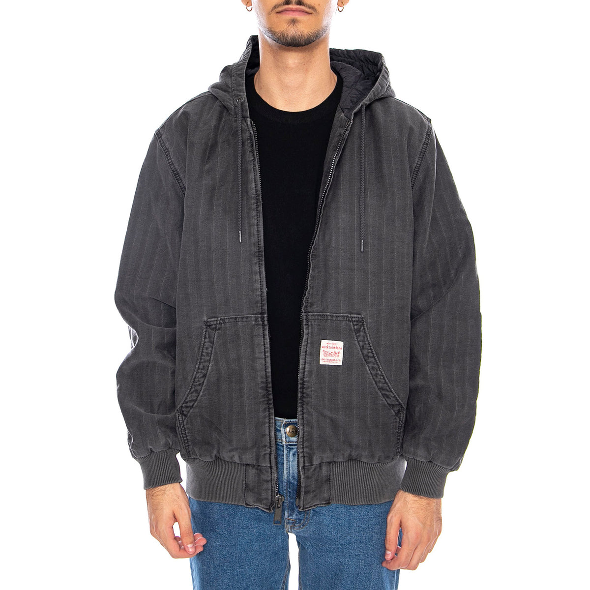 Potrero Denim Hoodie Double Duty Black - Giacca con Cappuccio Uomo Nera A3222-0015 . LEVIS 