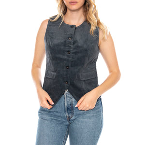 Vests 131 Indigo - Top Smanicato Donna Blu 3.66.119.05 . MD'M 