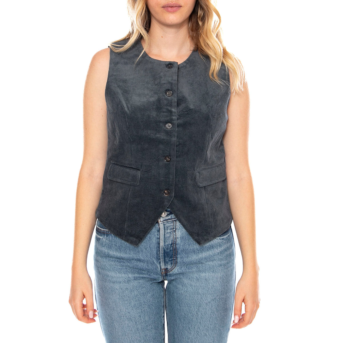 Vests 131 Indigo - Top Smanicato Donna Blu 3.66.119.05 . MD'M 