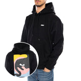 OBEY Quarter Icon Fleece Black -- Sudadera con Capucha Hombre Negra Hombre OBEY