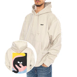 OBEY Quarter Icon Fleece -- Sudadera con Capucha Hombre Moonstruck Beige Hombre OBEY