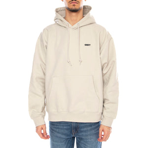 OBEY Quarter Icon Fleece -- Felpa con Cappuccio Uomo Moonstruck Beige 112844193 MNS OBEY 