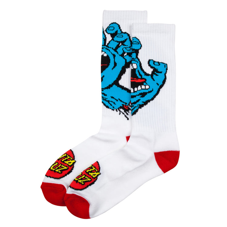 SCREAMING HAND - Calzini Bianchi SCA-SCK-0106 White SANTA CRUZ 