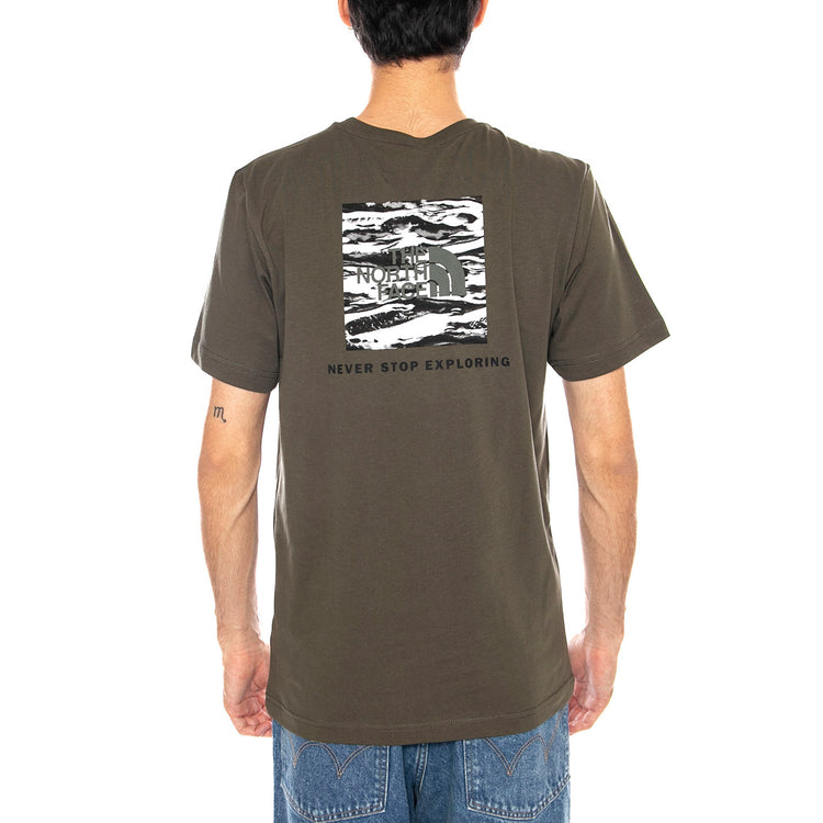 M Box NSE Edge of Light Infill S/S Tee Green - Maglietta Girocollo Uomo Verde NF0A8E3H FA41 THE NORTH FACE 