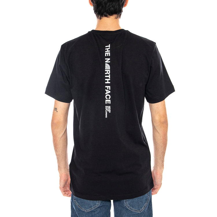 M Vertical Logo SS Tee Black - Maglietta Girocollo Uomo Nera NF0A8EE7 JK31 THE NORTH FACE 