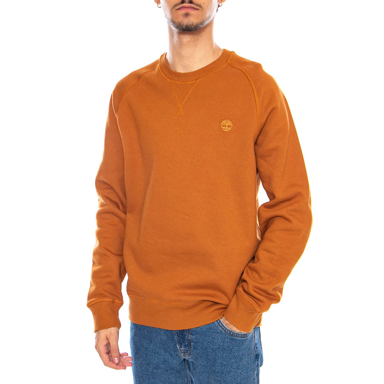 Exeter River Brushed Back Crew Sweatshirt - Felpa Girocollo Uomo Marrone TB0A2BN KC391 TIMBERLAND 