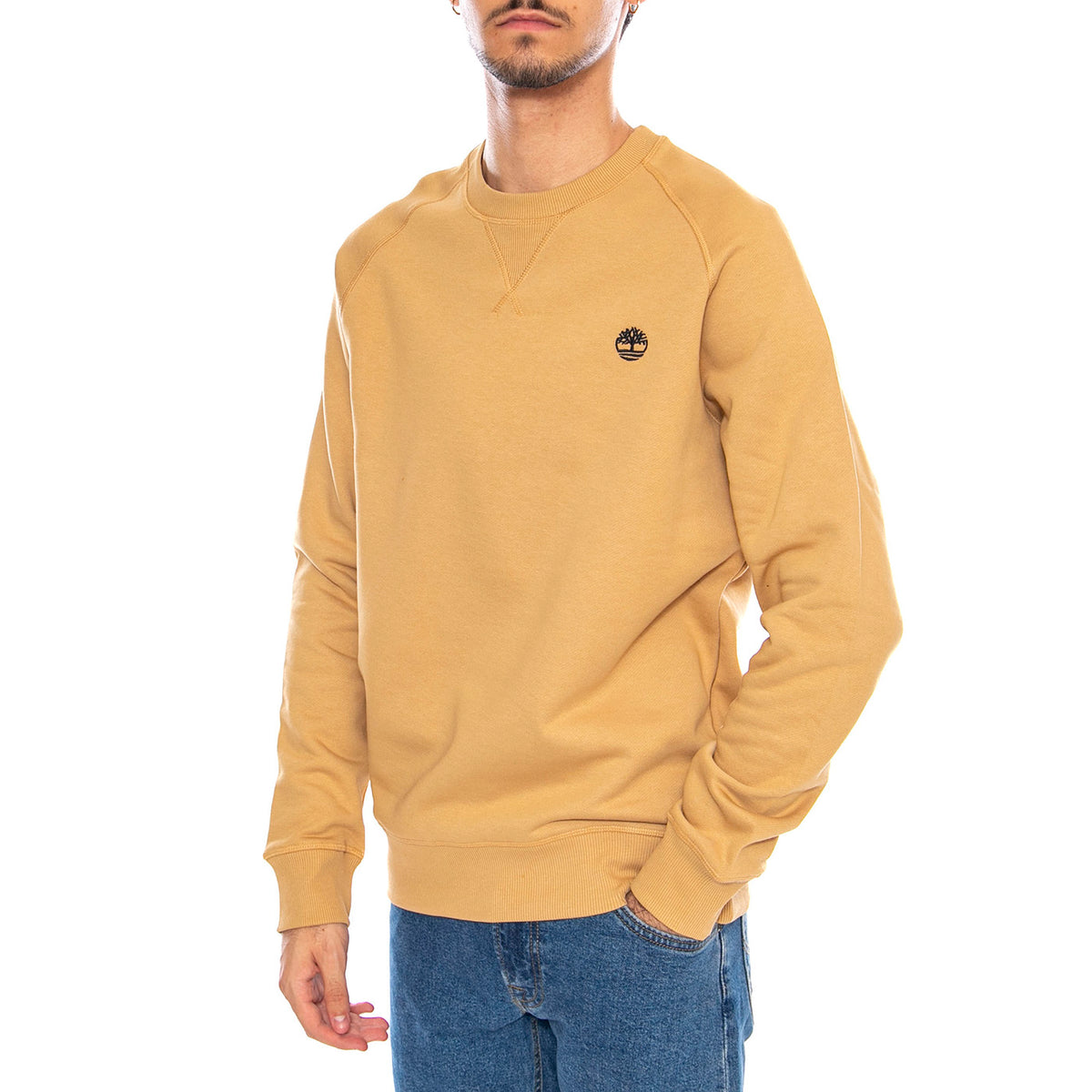 Exeter River Brushed Back Crew Sweatshirt Beige - Felpa Girocollo Uomo Beige TB0A2BN KEH31 TIMBERLAND 
