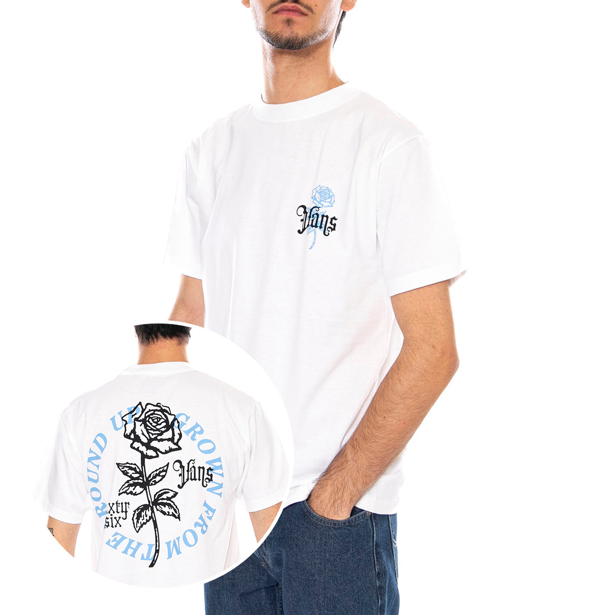 Grown From The Ground Up - Maglietta Girocollo Uomo Bianca VN000PCH WHT1 VANS 