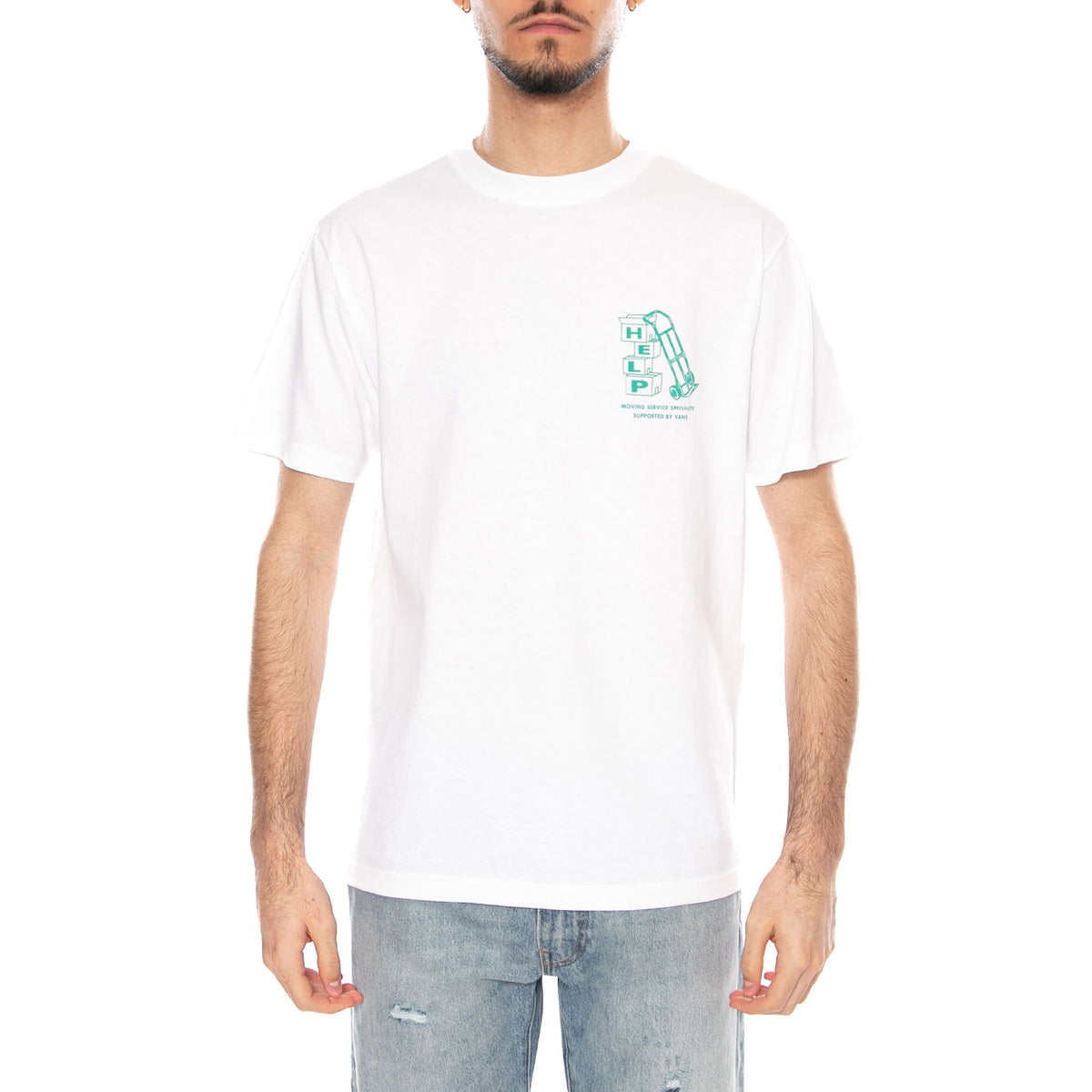 Moving Co SS White - Maglietta Girocollo Uomo Bianca VN000PCQ WHT1 VANS 