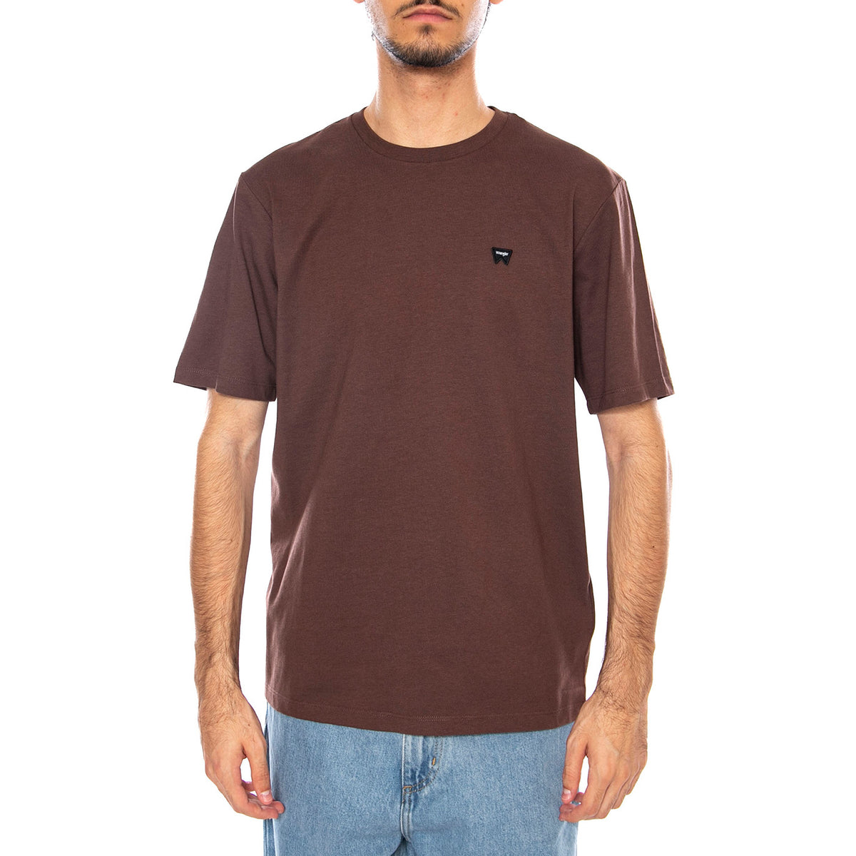 Sign Off Tee Mahogany - Maglietta Girocollo Uomo Marrone 112371484 . WRANGLER 